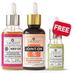 Joint-on (30ML) + Nerve-on (30ML) + Relaxo (10ML) - Buy 2 & Get 1 FREE